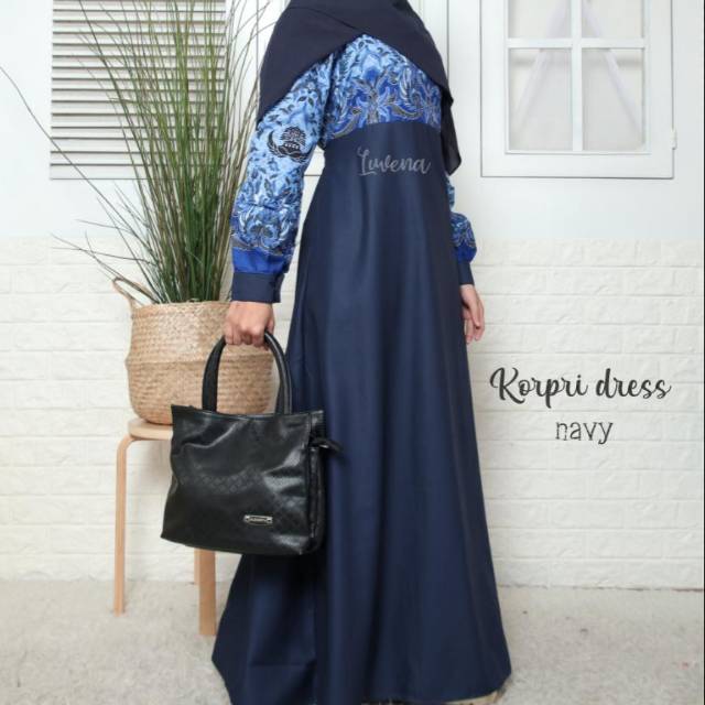 SERAGAM BATIK KORPRI TERUSAN ATAU DRESS KATUN TOYOBO SERAGAM KANTOR BATIK WANITA BUSUI SIMPLE NYAMAN