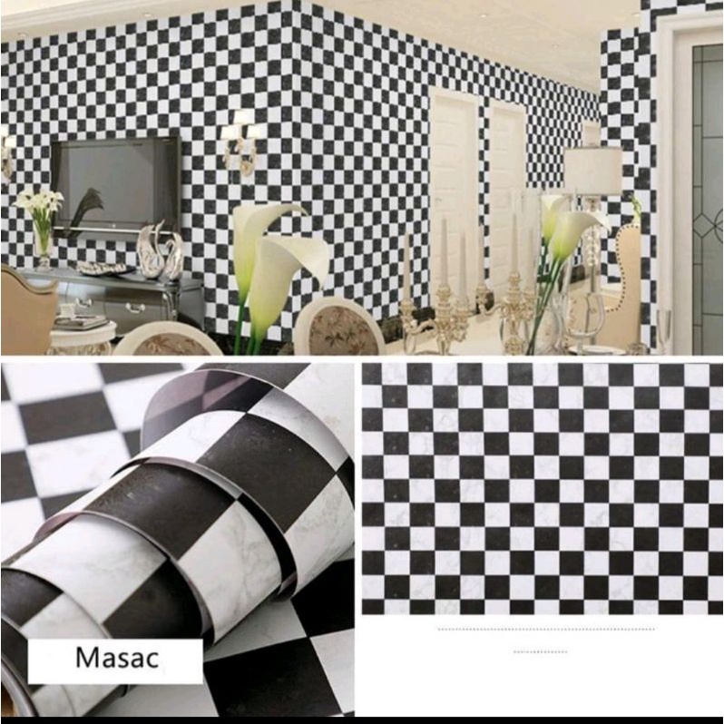 wallpaper stiker dinding motif catur