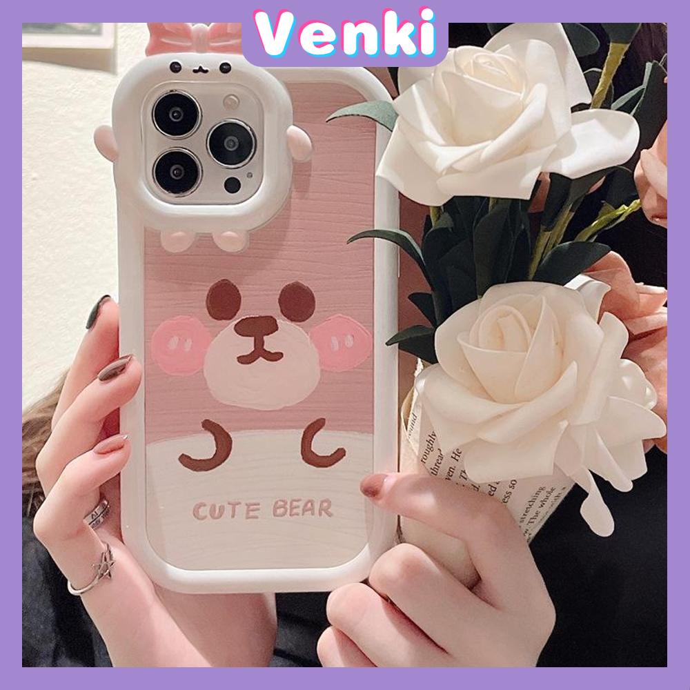 iPhone Case Silicone Soft Case Clear Case Airbag Shockproof Protection Camera Shiny Feel Bear Cartoon Cute Compatible For iPhone 11 Pro Max 13 Pro Max 12 Pro Max 7Plus xr XS Max