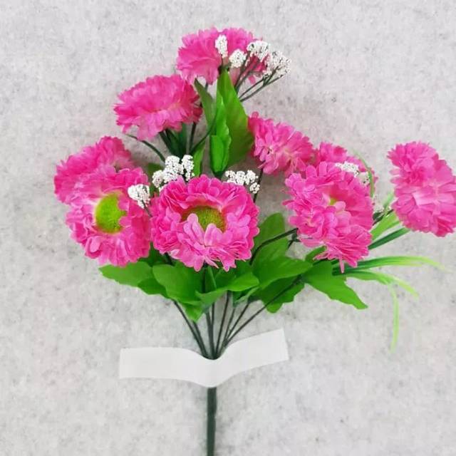 BUNGA POMPOM PALSU ARTIFICIAL HIAS MINI SHABBY DEKORASI