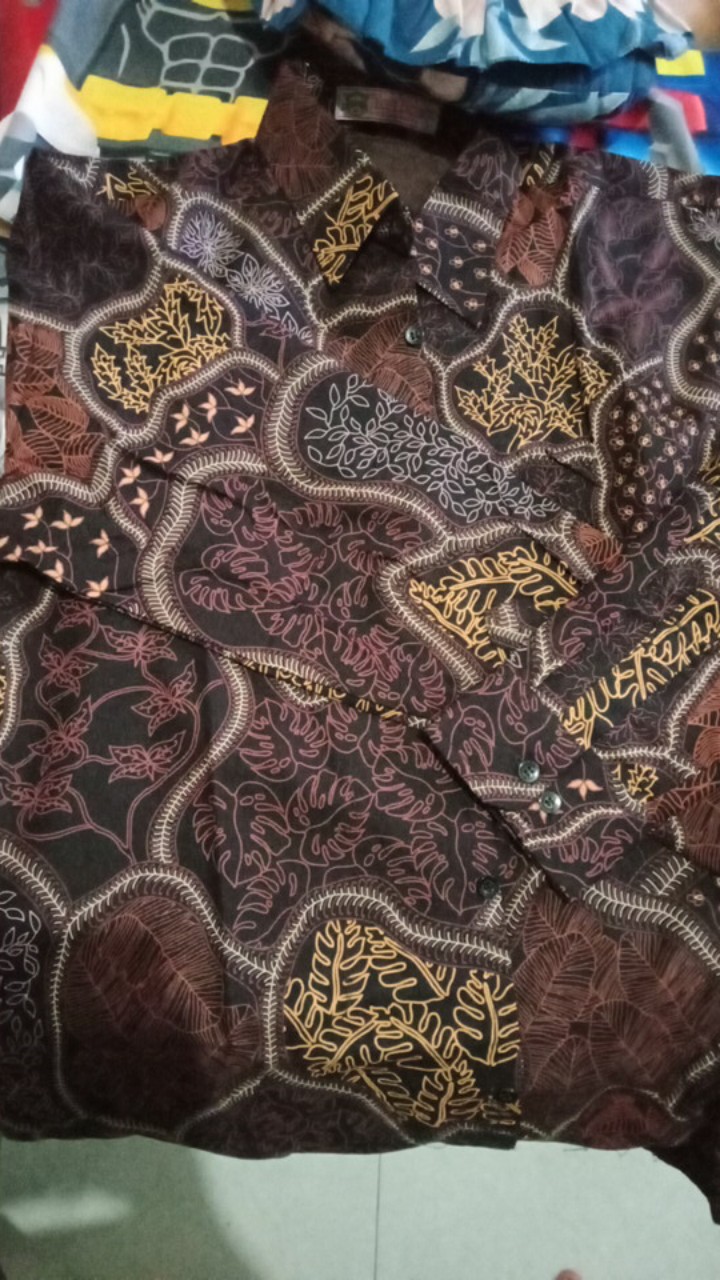 Kemeja Batik Prabu Bahan Katun Baturaden Reguler Fit A604