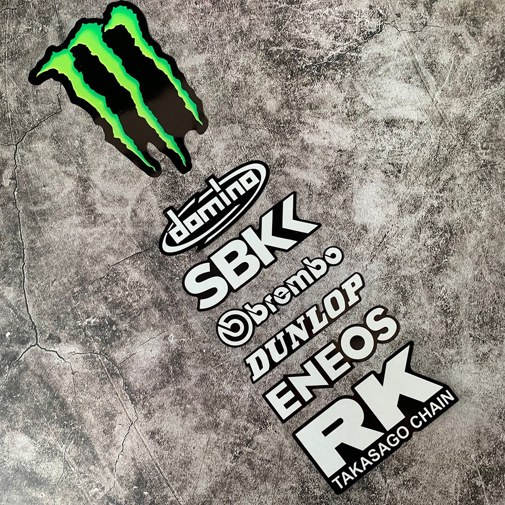 Stiker Reflektif Motif Logo Monster Bahan PVC Anti Air Untuk Dekorasi Pintu Samping Mobil / Helm Motor