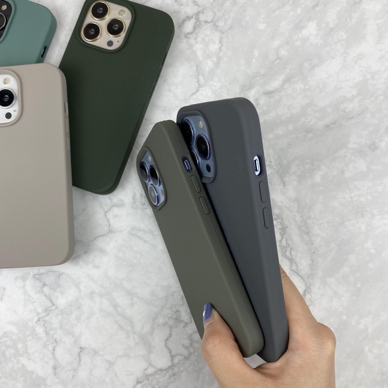 Soft Case Bahan Silikon Cair Dengan Logo Untuk iPhone 13 12 11 Pro X XS MAX XR 7 8 Plus