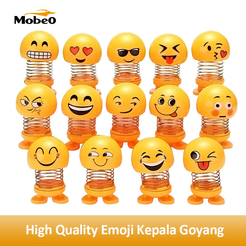 

Mobeo High Quality Emoji kepala goyang mobil / boneka mobil untuk dekorasi dasboard