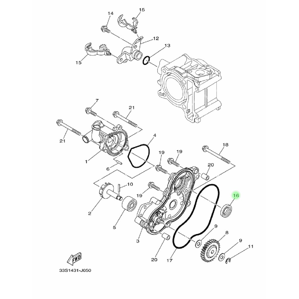 SIL SEAL KRUK KREK AS KANAN MAGNET MAHNIT XEON KARBU RC GT AEROX 125 ORIGINAL YGP 93102-19800
