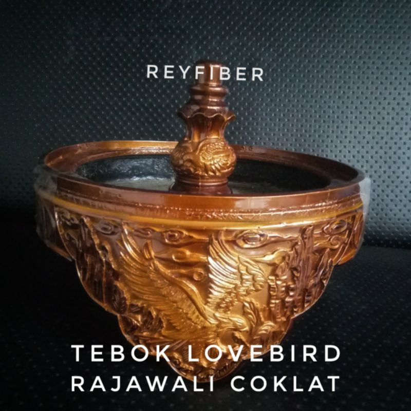 tebok lovebird berkualitas motif rajawali coklat full fiber