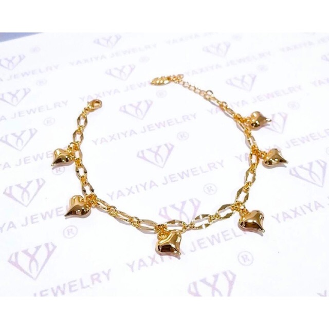 Gelang tangan wanita lapis emas // gelang jurai love love //gelang pemgganti emas //perhiasan wanita