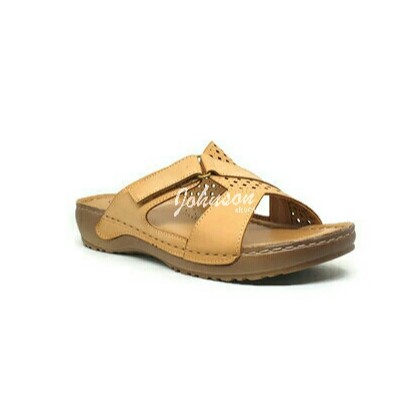 [ Johnson Shoes ] Sandal / Sendal Kulit Wanita BEBOB - YARIS 021 Camel 100% ORIGINAL