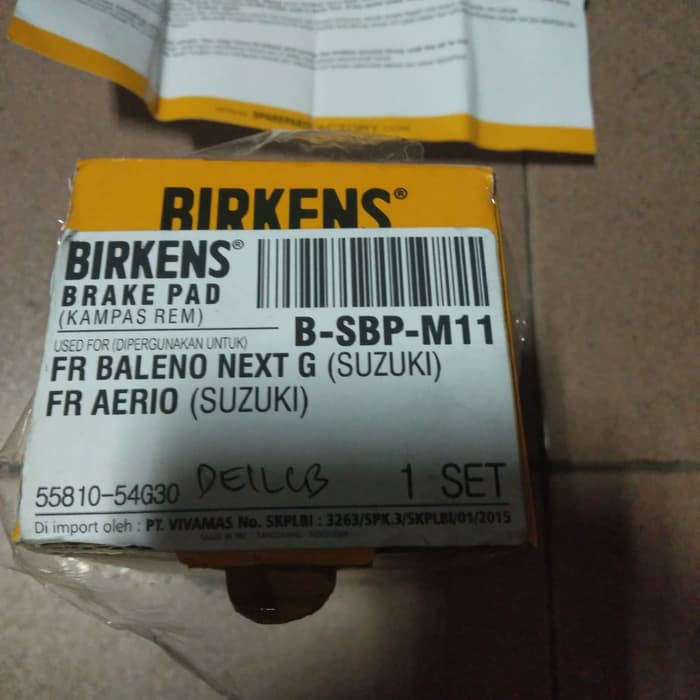 kampas rem depan mobil suzuki aerio