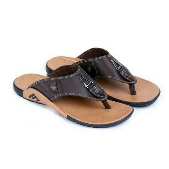 Unik sandal pria bahan kulit asli sendal kulit laki-laki sandal casual cowo Berkualitas