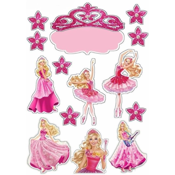 Topper Barbie / hiasan kue ulang tahun barbie