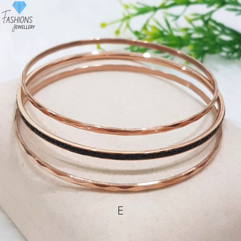 Gelang Keroncong Titanium Rose Gold