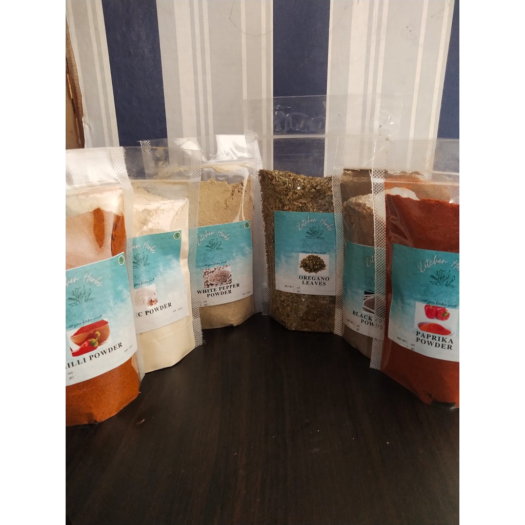 

Bumbu dapur rempah bubuk 100 gr Bawang Putih / Lada Hitam / Lada Putih / Kunyit / Jinten / Jahe