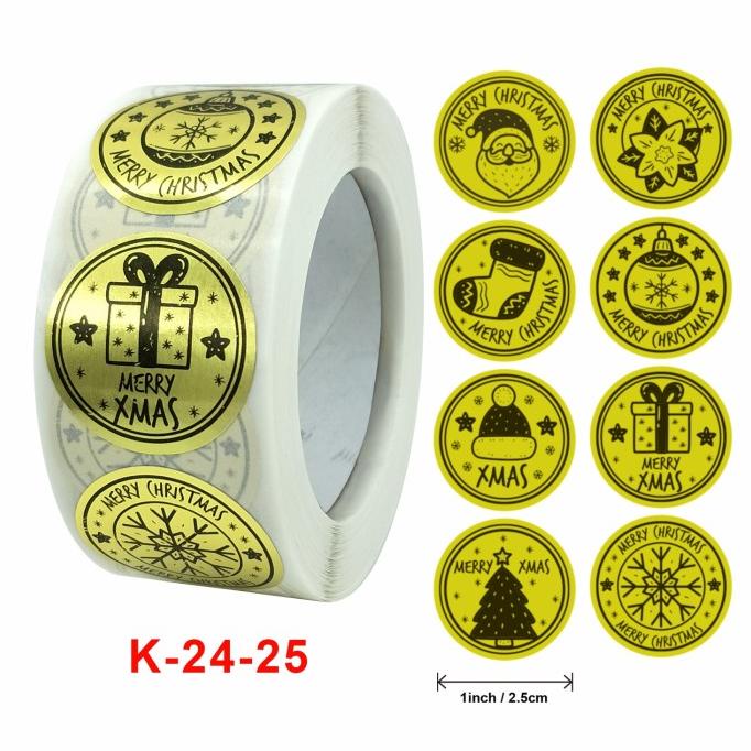 

Hot Sticker Natal Isi 500 Metalik Emas Stiker Kado Natal Merry Christmas