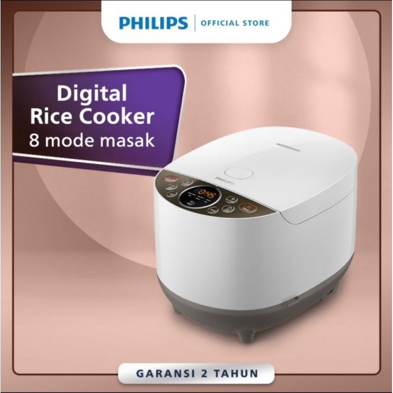 Magic Com Philips Rice Cooker 1,8L Fuzzy Logic Bakuhanseki HD4515/33