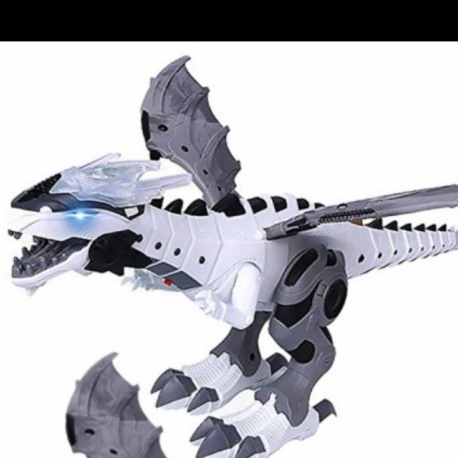 Mainan Robot Dino Dinosaurus Naga Bisa Keluar Asap Nyala Lampu