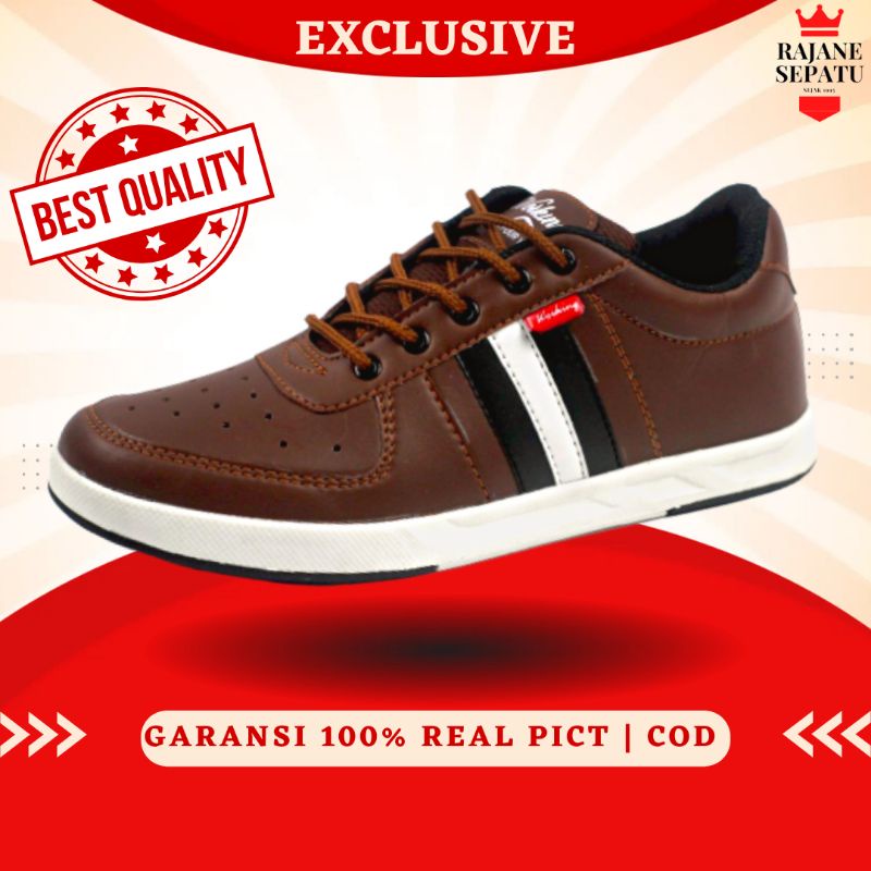 Sepatu Sneakers Snekers Snakers Casual Keren Kasual Putih Sport Slip On Pria Import Cowo Tanpa Tali 