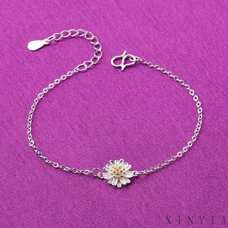 Gelang Rantai Bahan 925 Silver Untuk Wanita XIA.ID