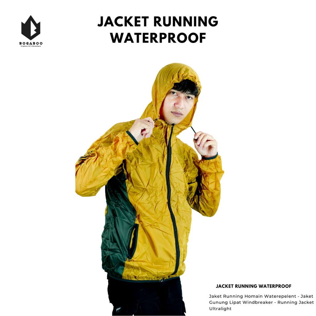 Jaket Running Hommain - Jaket Running Waterrepellen - Jaket Running Ultralight - jaket lari