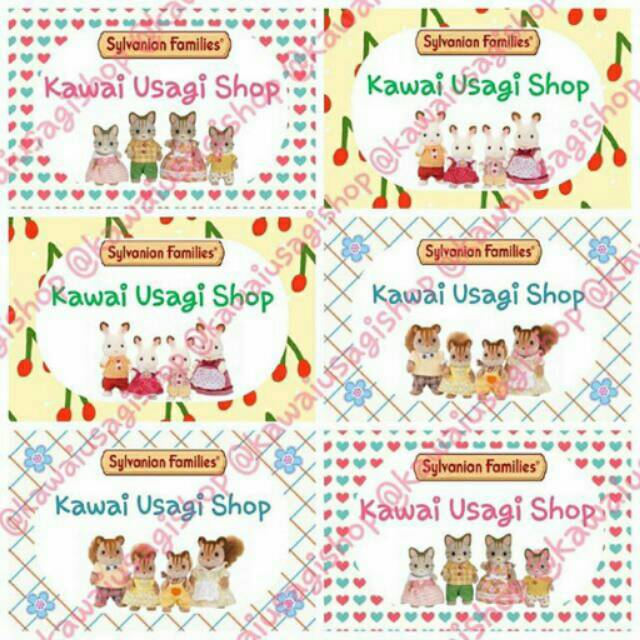 

Stiker label nama custom sticker sylvanian families seri A