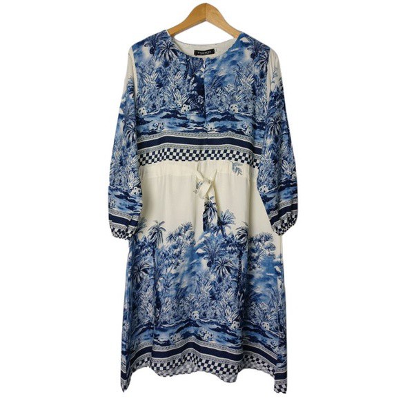 JOSJOLI_STORE/3916 Tunik Rayon /Tunik Rayon Coconut Tree Super Jumbo 5XL LD 130cm Terbaru