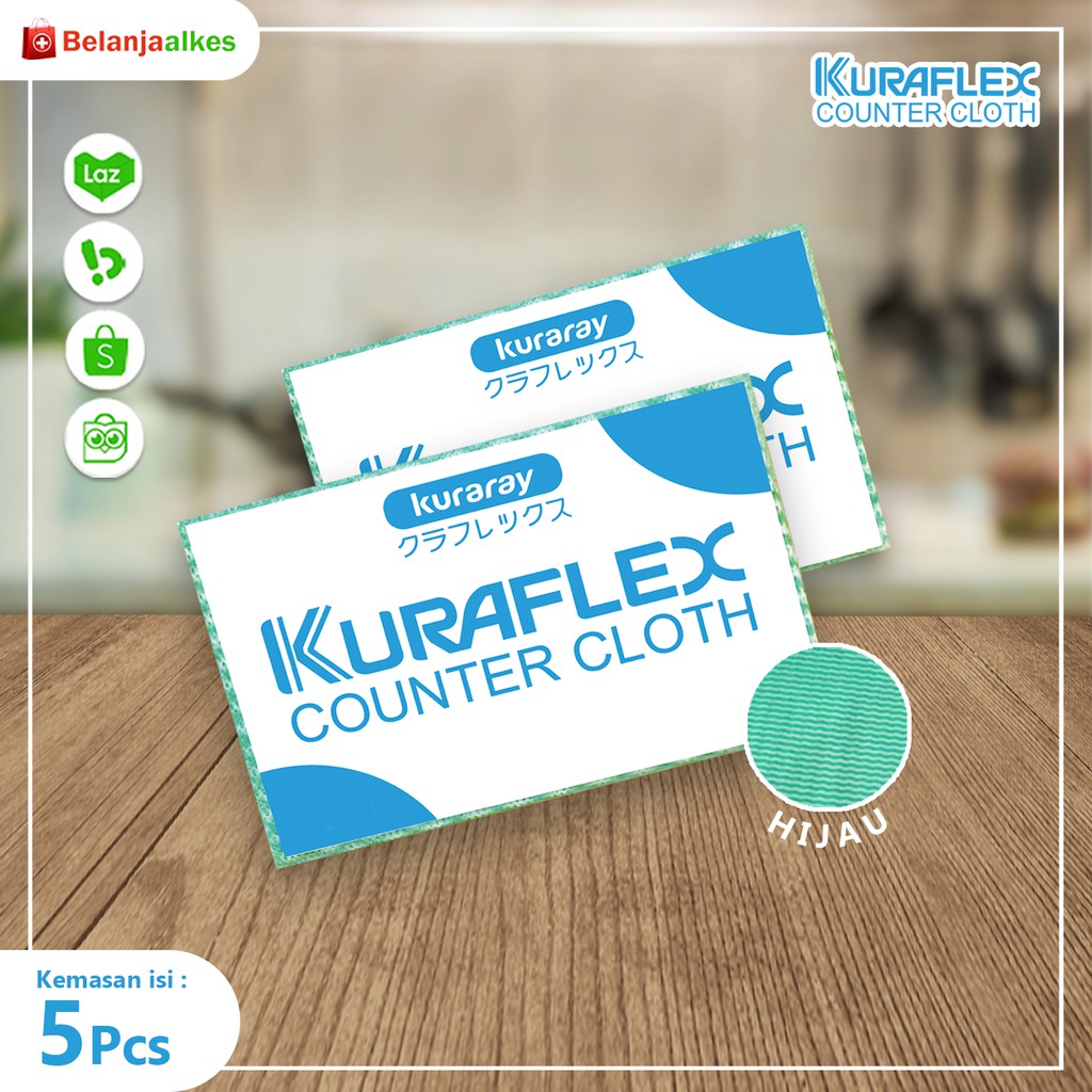 Kuraray Kain Lap KURAFLEX Counter Cloth isi 5 Pcs