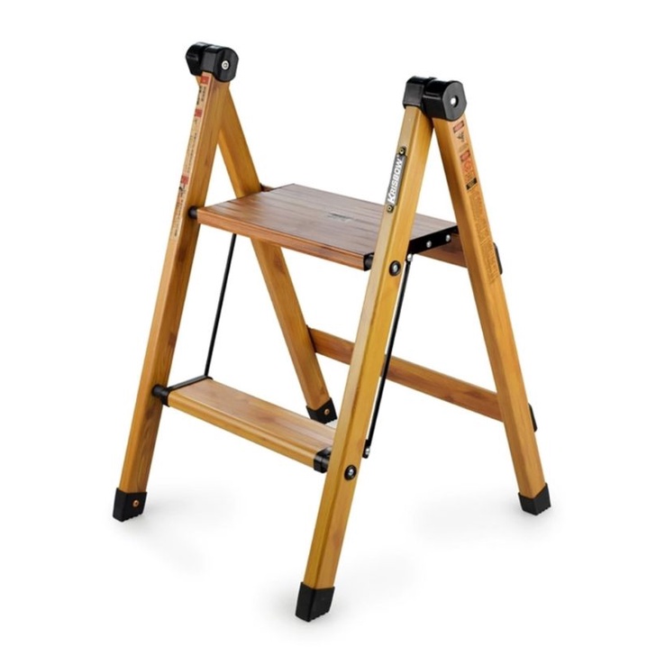 Krisbow Tangga Lipat Alumunium 2 Step Motif Kayu