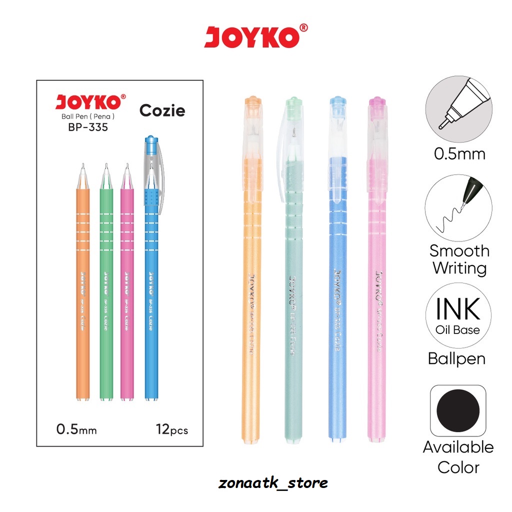 

PULPEN / PEN / BOLPEN / PENA MURAH JOYKO BP-335 COZIE (PER PCS)