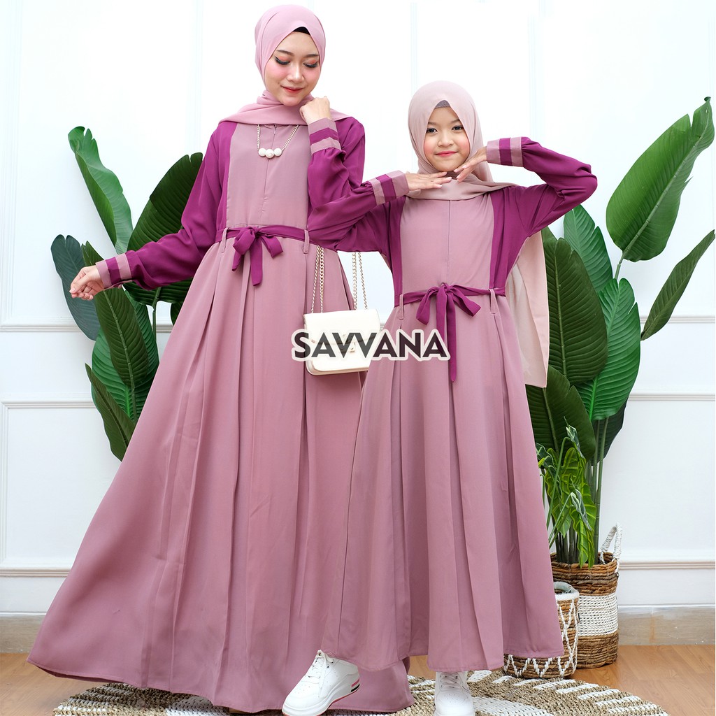 End Year Sale Jual Terpisah Gamis Wolfis Polos Remaja Anak Couple Kakak Adik Dress Bahan Wolpeach Ori Savvana Shopee Indonesia