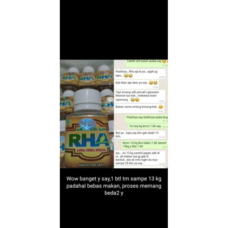 RHA peramping herbal alami/peramping menyuluruh tubuh