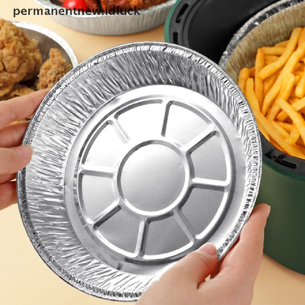 25pcs Kotak Kertas Aluminum Foil Tahan Minyak Sekali Pakai Untuk Air Fryer BBQ