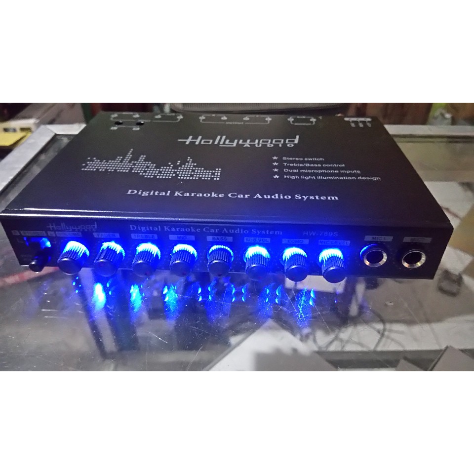 EQUALIZER / preamp MOBIL 2MIC KARAOKE HOLLYWOOD HW789S
