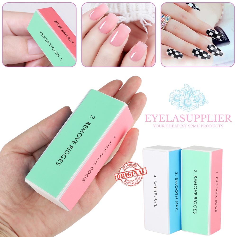 Nail buffer blocks block 4 step pengilap kuku pengikir shining shiner shinny buffing kikir nailart