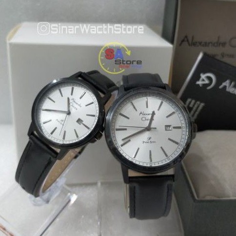 (Bisa satuan) Alexandre Christie 1014MD / LD Jam tangan Kulit Couple 100% Original / AC 1014 MD / LD