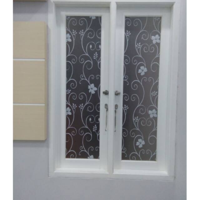 

Stiker/sticker kaca motif batik putih 007