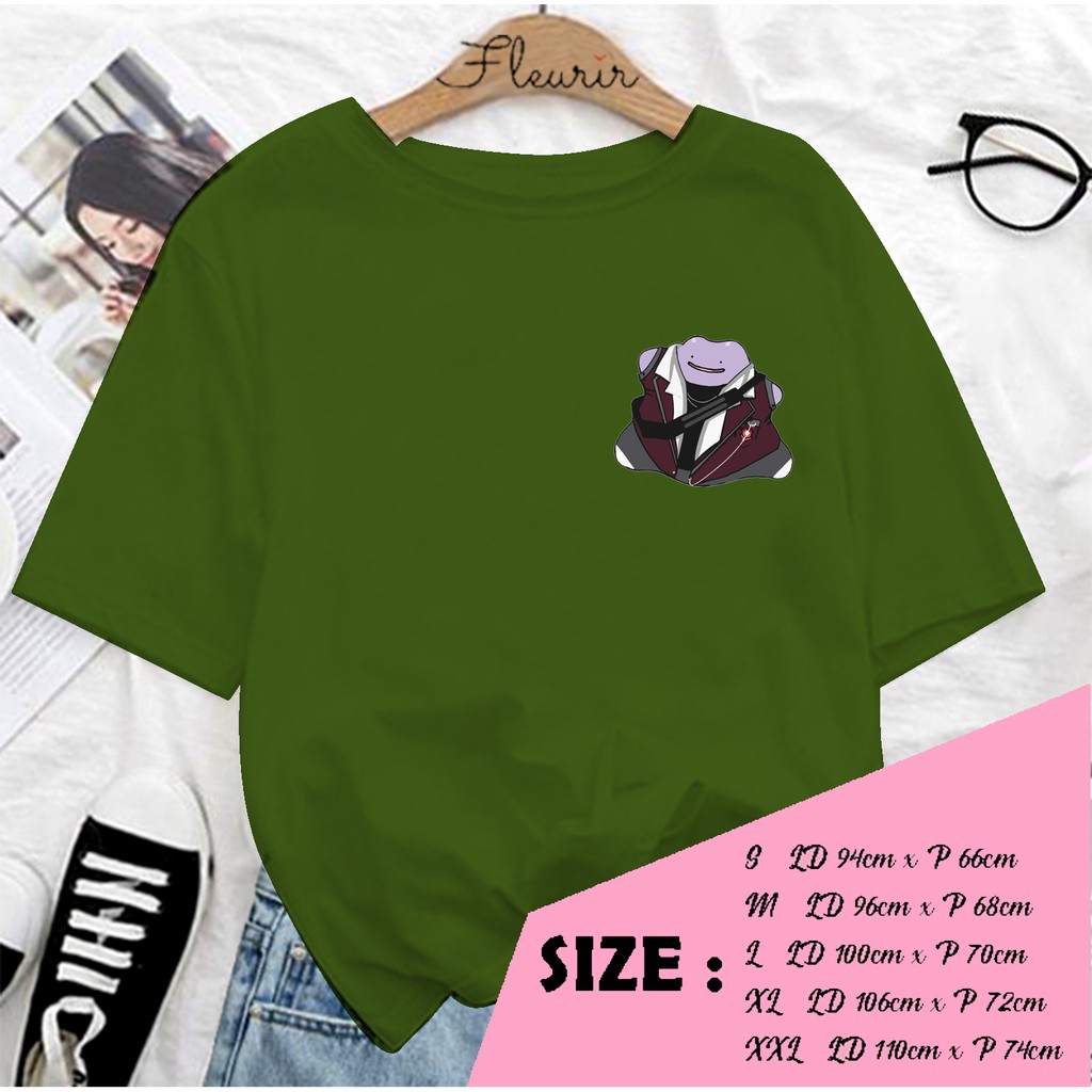 FLEURIR - KAOS DITTO SERAGAM WANITA DEWASA LENGAN PENDEK TEE UNISEX OVERSIZED JUMBO