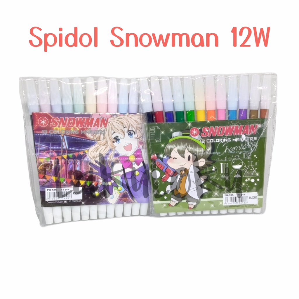 

Spidol Snowman Set 12 Warna
