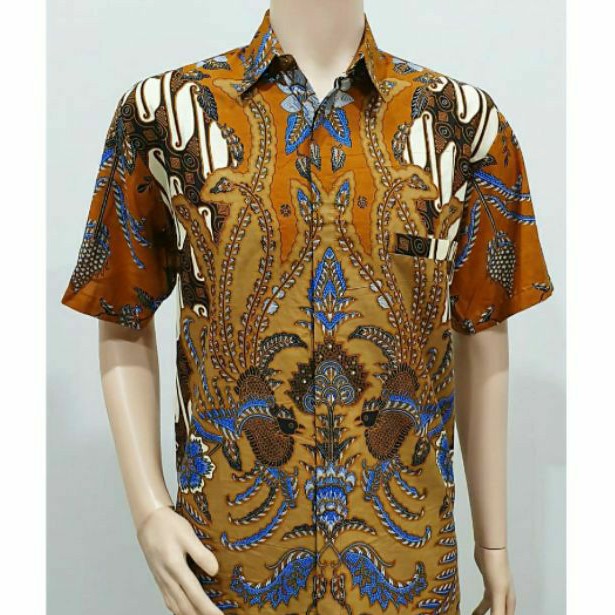 Kemeja Batik Big Size 4L-5L Lengan Pendek Atasan Baju Hem Pria Batik Jumbo Ukuran Besar SVR-Ck