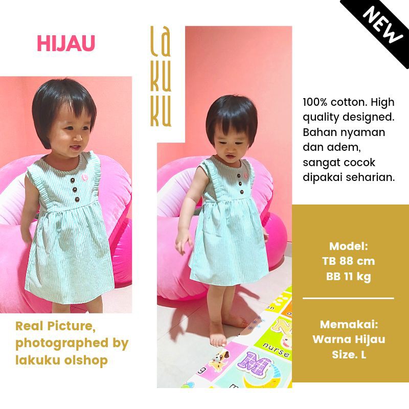 Setelan Baju Rok - Pakaian Mini Dress Bayi Anak Balita Perempuan katun High Quality 1-3 th