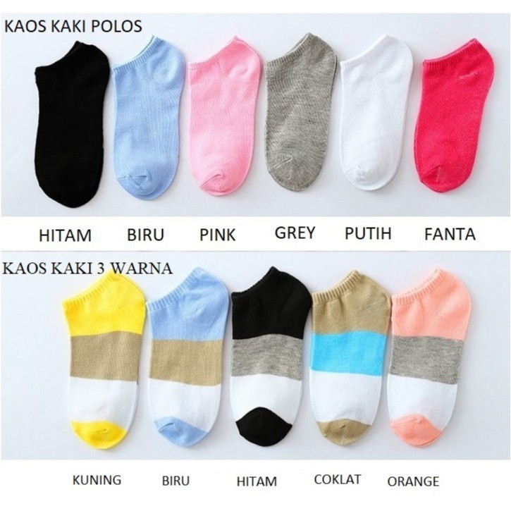 [IMPOR] NooS -  Kaos Kaki Ankle BISA COD Kaos Kaki Cute Kaos semata Kaki Motif