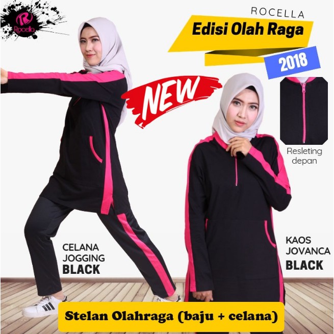 Setelan Baju Olahraga Celana Seragam  Senam  Stelan 