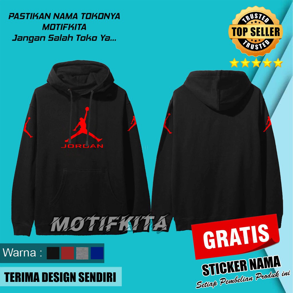 IMPORT QUALITY Hoodie NIKE AIR JORDAN BASKETBALL MICHAEL JORDAN Jaket Sweater  keren Pria & Wanita