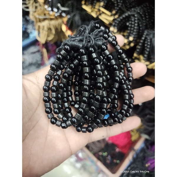 Gelang Tangan Tali serut Kayu kombinasi batu limbad banyak model lusinan isi 12pcs