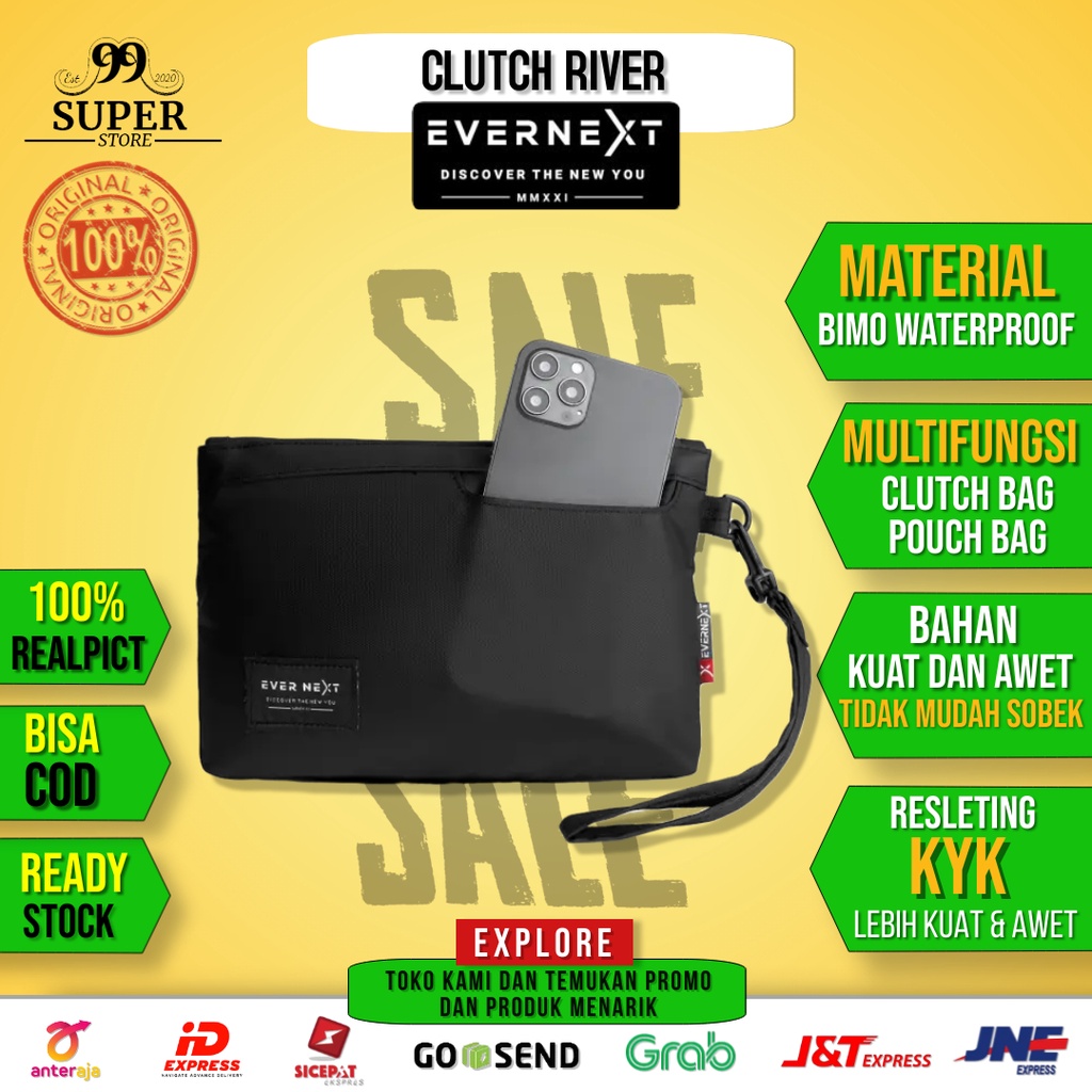 Pouch Pria Branded Premium Original Dompet Clutch Wanita Elegan Clutch Pesta Mewah Anti Air Handbag 