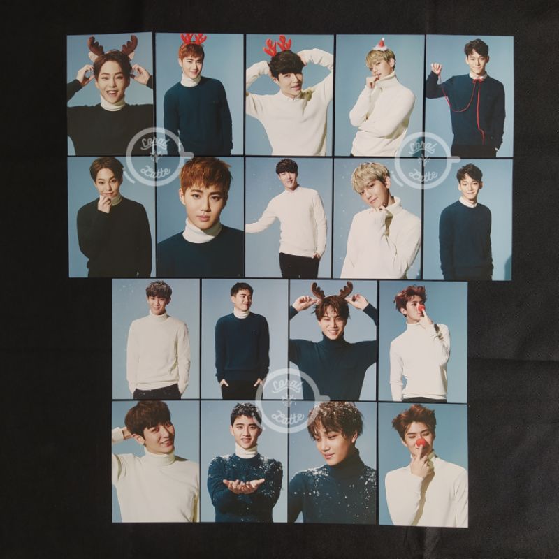 EXO Sing For You Postcard Suho Lay Baekhyun Chen Chanyeol D.O. Kai Sehun - Official SM Entertainment