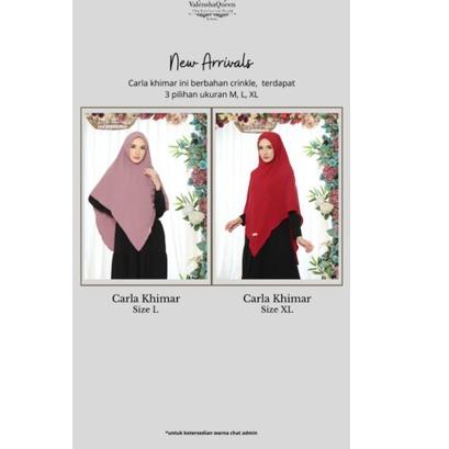 Khimar Carla size XL ori Valenshaqueen // Khimar Crinckle tanpa tali ori Valenshaqueen {MGE.14My22ғ}