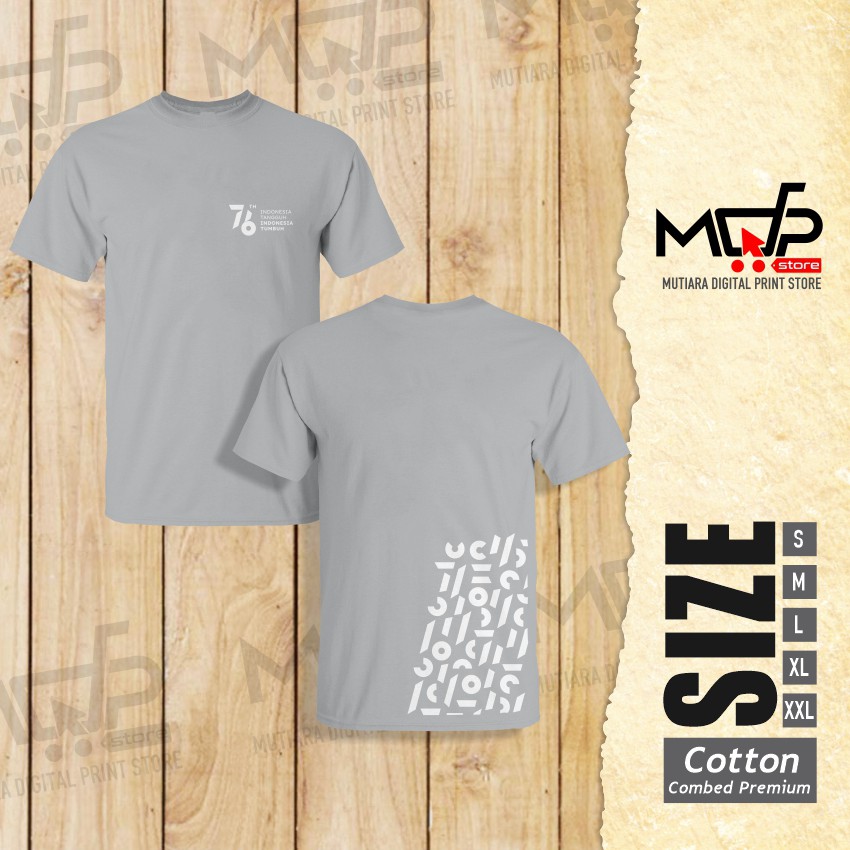 BAJU KAOS DIRGAHAYU INDONESIA 76 AGUSTUS MDPRINTSTORE