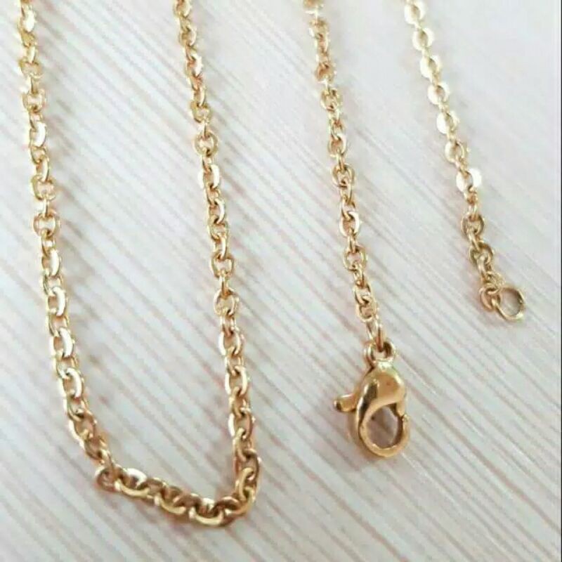 KALUNG TITANIUM PRIA-WANITA MODEL NURI WARNA EMAS