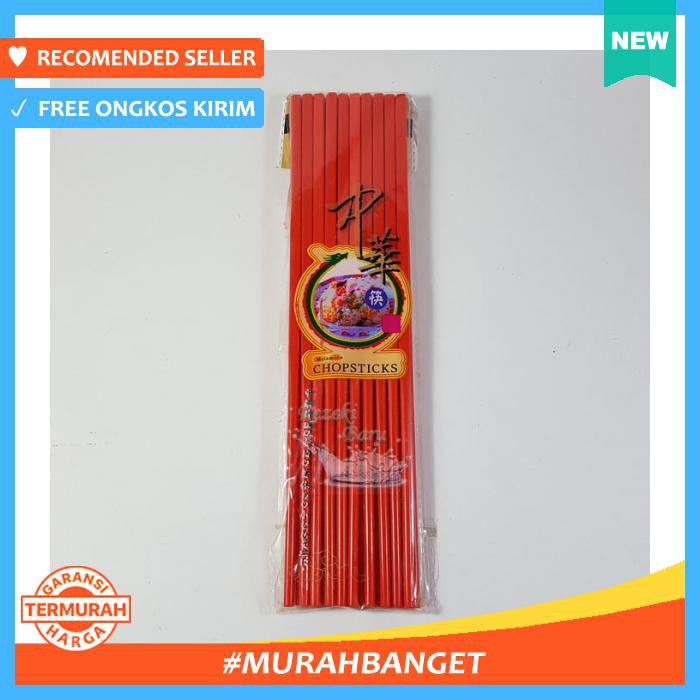 SUMPIT - SUMPIT MIE MELAMIN / MELAMINE CHOPSTICK DINEMATE HITAM GADING MERAH - PERALATAN MAKAN