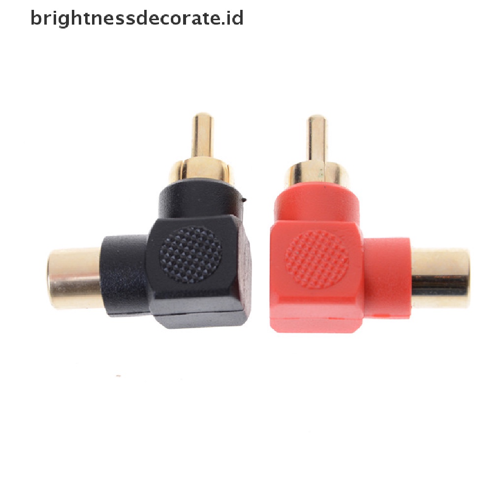 1 Pc Adaptor Konektor Plug Rca Male To Female Sudut Kanan 90 Derajat